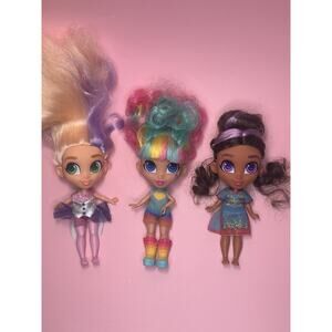 HairDorables Lot of 3 Dolls- Trolls World Tour Doll- La Playa Skylar-Bella Taps